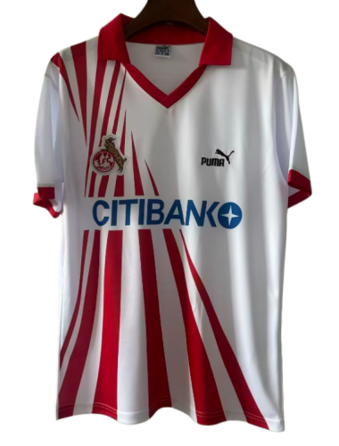 1990 Mens FC Koln home white Retro soccer jersey