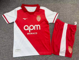 2026-27 Kids AS Monaco  home red soccer Jersey