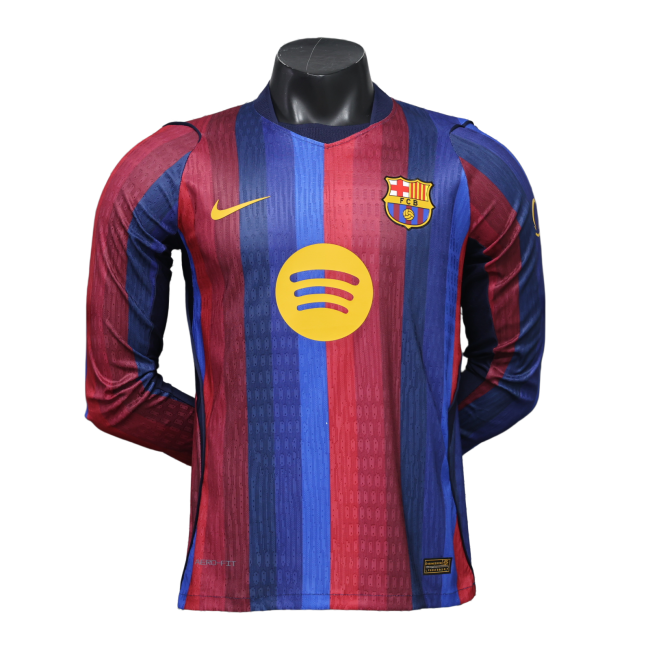 2026-27 Barcelona Home Player Version Long Sleeve Soccer Jersey