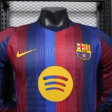 2026-27 Barcelona Home Player Version Long Sleeve Soccer Jersey