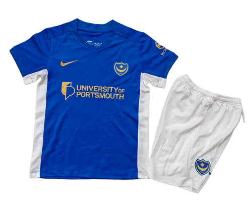2026-27 Kids  Portsmouth Home blue Fans Soccer Jersey