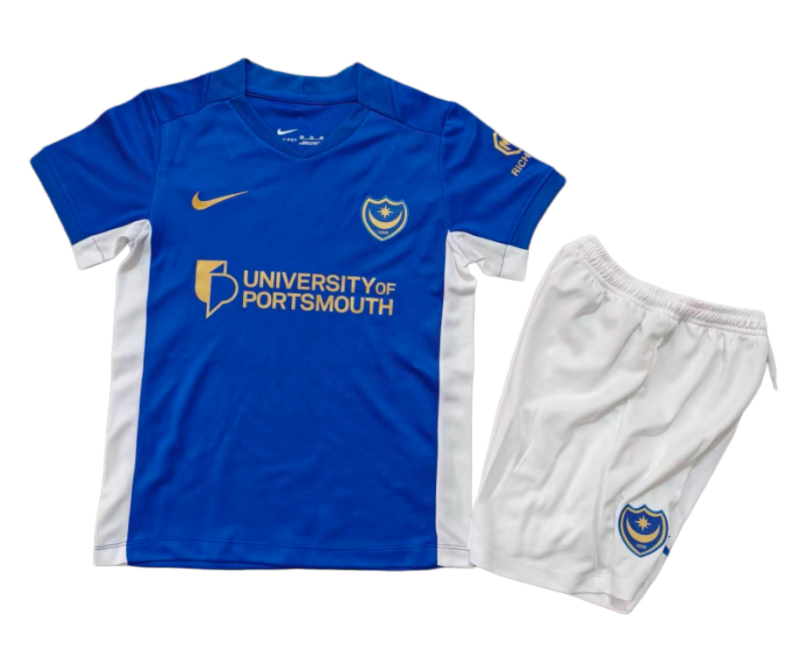 2026-27 Kids  Portsmouth Home blue Fans Soccer Jersey