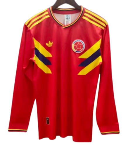 2019 Colombia away red Long Sleeve Retro Soccer Jersey