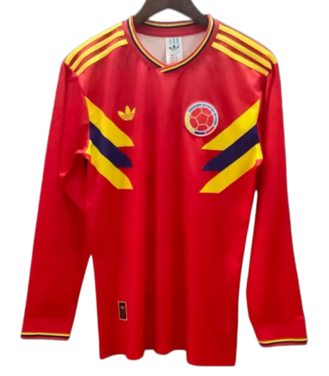 2019 Colombia away red Long Sleeve Retro Soccer Jersey