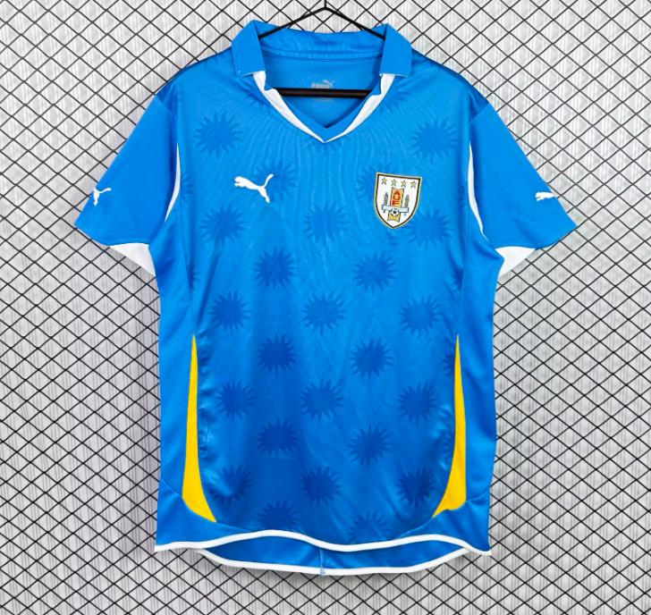 2010 Mens Uruguay home blue Retro Soccer Jersey