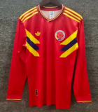 2019 Colombia away red Long Sleeve Retro Soccer Jersey