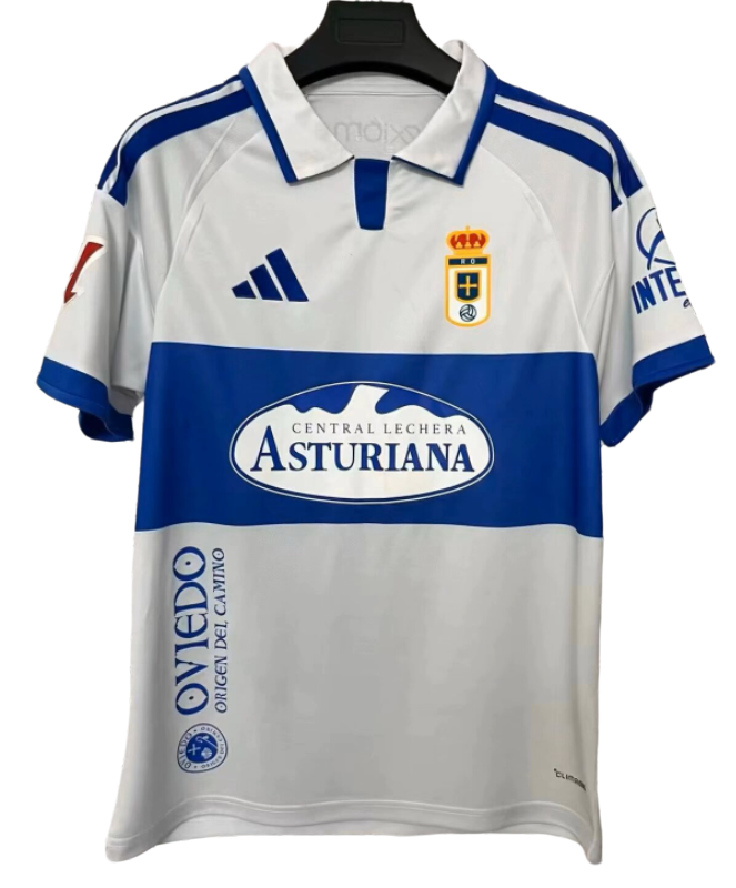 2026-27 Real Oviedo home white Polo Fans Soccer Jersey