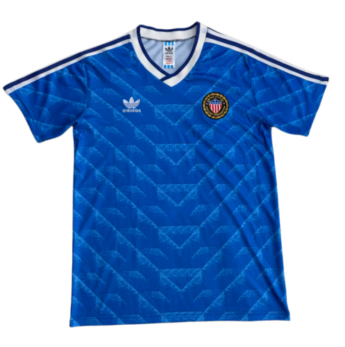 1988 USA  Away Retro blue Soccer Jersey