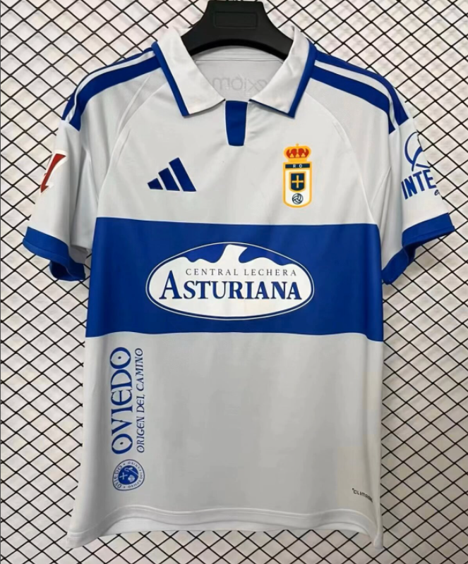2026-27 Real Oviedo home white Polo Fans Soccer Jersey