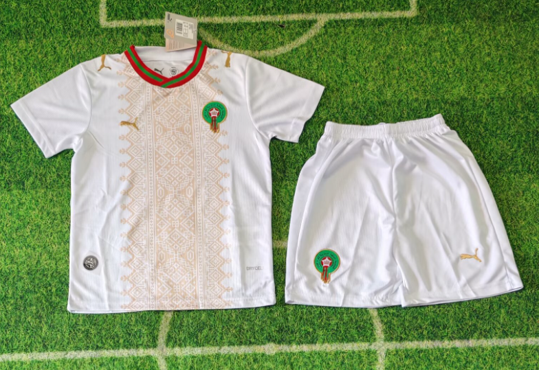 2026-27 Kids Morocco away white Soccer Jersey