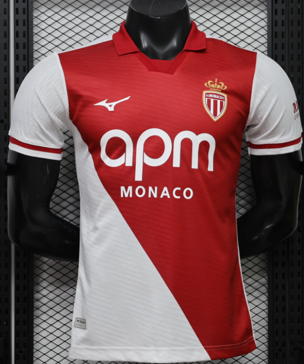 2026-27 Mens  AS Monaco home Player version soccer Jersey