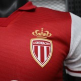 2026-27 Mens  AS Monaco home Player version soccer Jersey