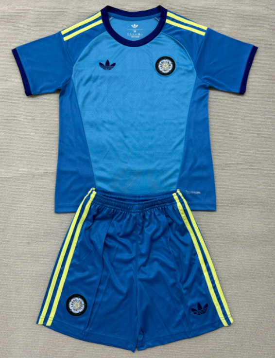 2026-27 Kids Leeds United blue goalkeeper soccer  jersey