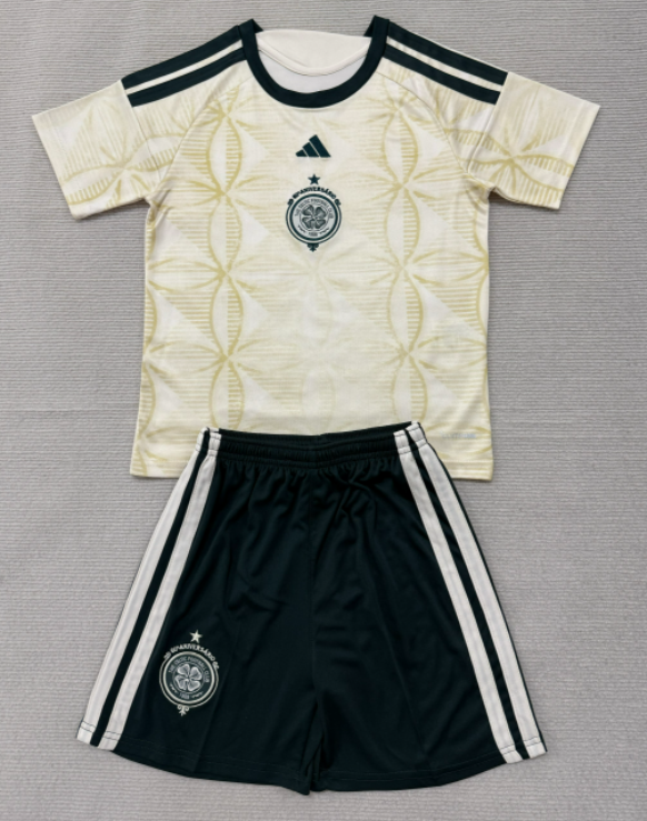 2026-27 Kids Celtic third away white soccer jersey