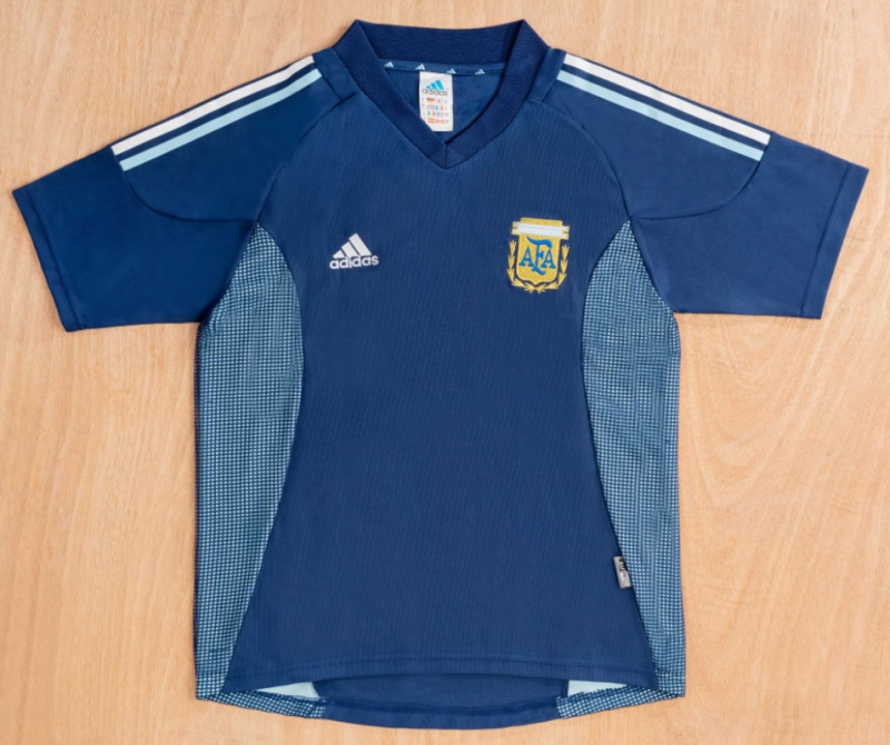 2002 Argentina Retro away blue Soccer Jersey