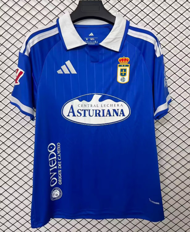 2026-27 Real Oviedo home blue Polo Fans Soccer Jersey