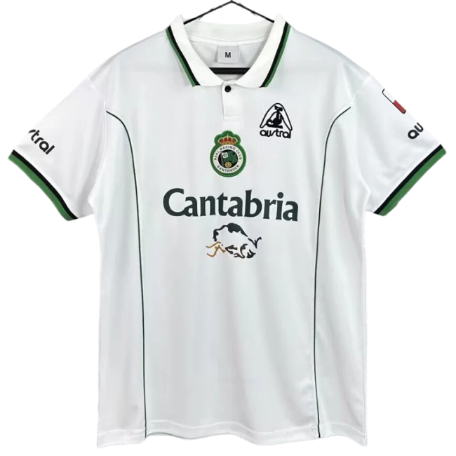 1998-2001 Racing de Santander home White  Fans Soccer Jersey