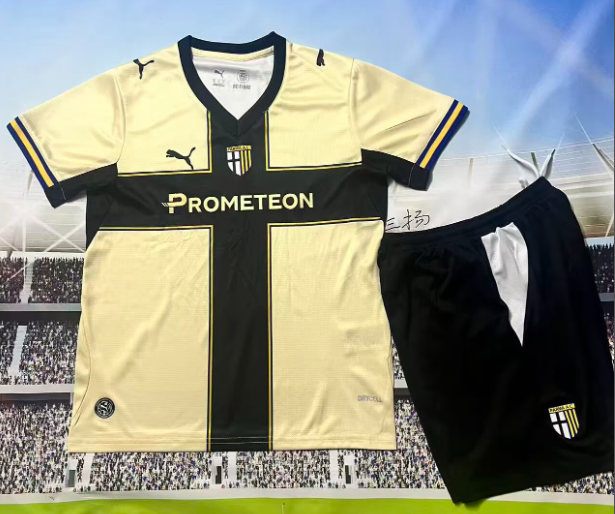 2026-27 Kids Parma home beige Soccer Jersey