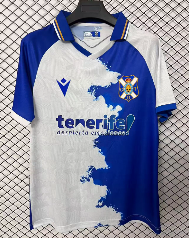 2026-27 Mens CD Tenerife home blue white Soccer Jersey