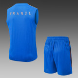 2026-27 Mens France Blue vest Player version Short training suit