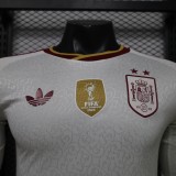 2026-27 Mens Spain away Player version Long Sleeve soccer Jersey (Have two star ⭐⭐）