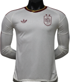 2026-27 Mens Spain away Player version Long Sleeve soccer Jersey (Have two star ⭐⭐）