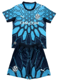 2026-27 Kids Marseille goalkeeper blue soccer jersey