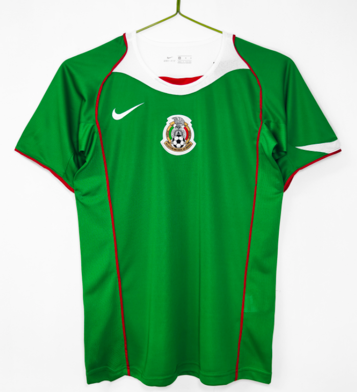 2004 Mens Mexico home green Retro Soccer Jersey