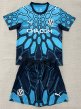 2026-27 Kids Marseille goalkeeper blue soccer jersey