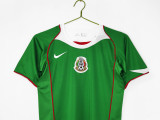 2004 Mens Mexico home green Retro Soccer Jersey