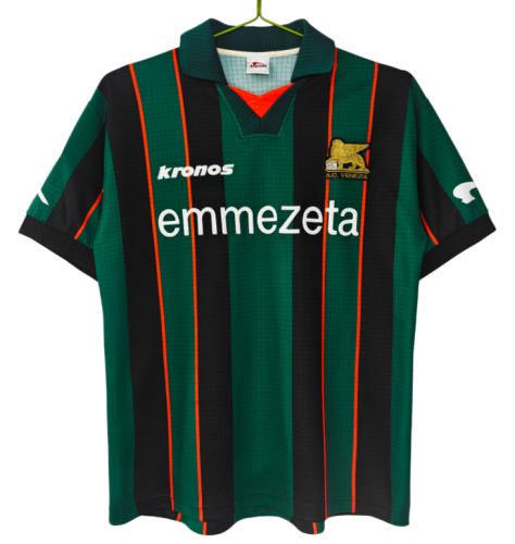 1999-00 Mens Venezia FC home green Retro Soccer Jersey