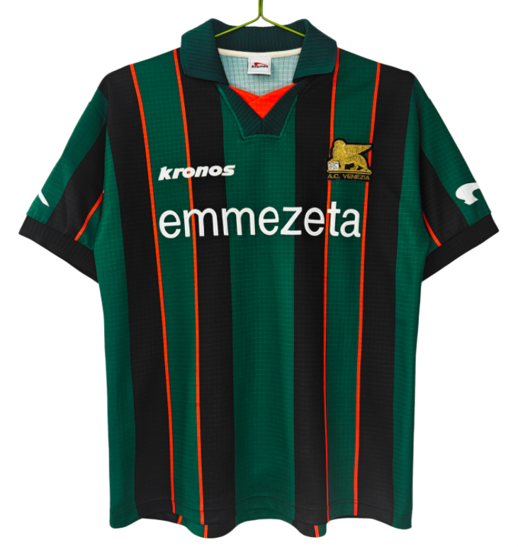 1999-00 Mens Venezia FC home green Retro Soccer Jersey