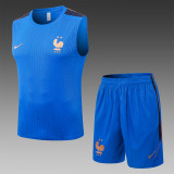 2026-27 Mens France Blue vest Player version Short training suit
