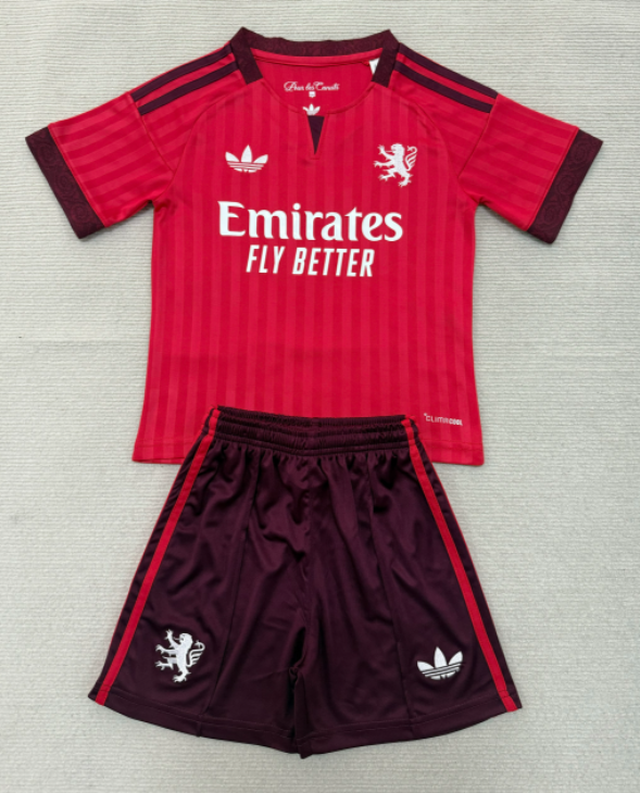 2026-27 KIDS Lyon away red Soccer Jersey