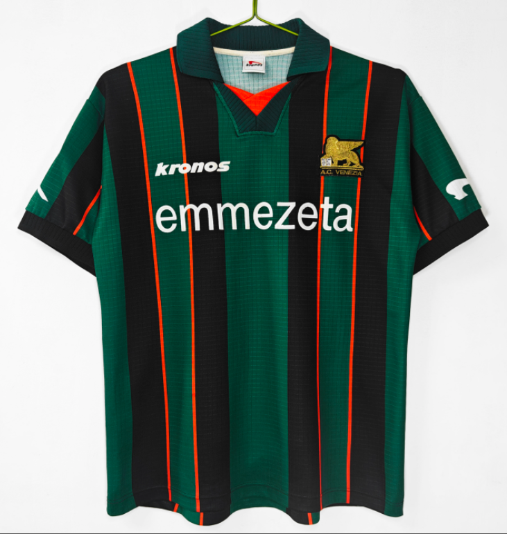 1999-00 Mens Venezia FC home green Retro Soccer Jersey