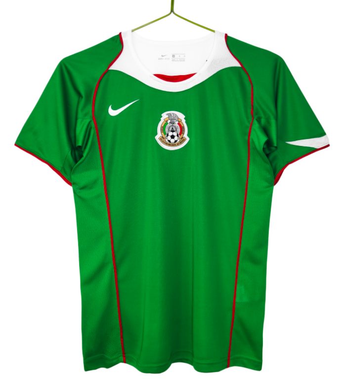 2004 Mens Mexico home green Retro Soccer Jersey