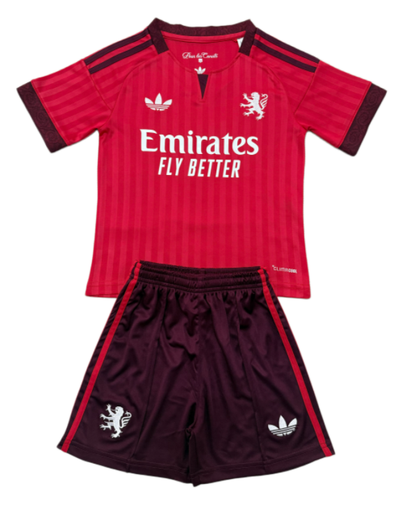 2026-27 KIDS Lyon away red Soccer Jersey