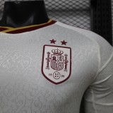 2026-27 Mens Spain away Player version Long Sleeve soccer Jersey (Have two star ⭐⭐）