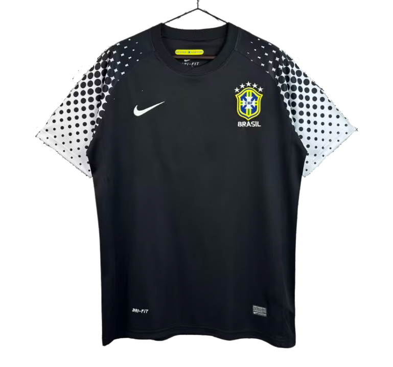 2010 Brazil Black GoalKeeper Retro Soccer Jersey