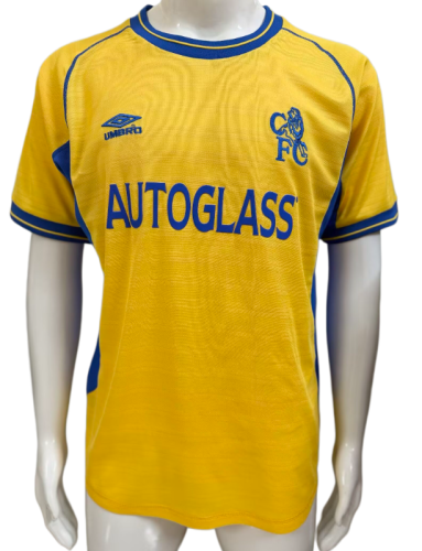 2000-02 Mens Chelsea Retro yellow soccer Jersey