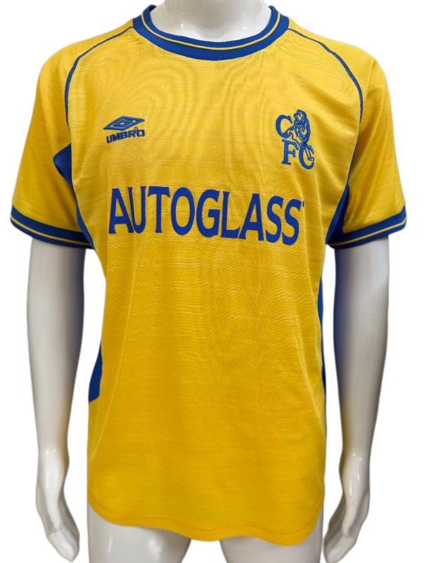 2000-02 Mens Chelsea Retro yellow soccer Jersey