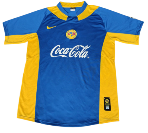 2005-06 Mens Club America away blue Retro soccer  Jersey