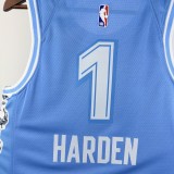 2025 Cleveland Cavaliers HARDEN #1 Light blue City Edition Top Quality Hot Pressing NBA Jersey