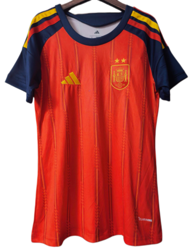 2026-27 Women Spain home soccer Jersey (Have two star ⭐⭐）