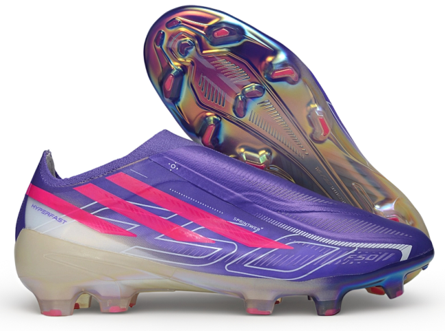adidas F50 Hyperfast Elite Laceless FG Purple Soccer Shoes