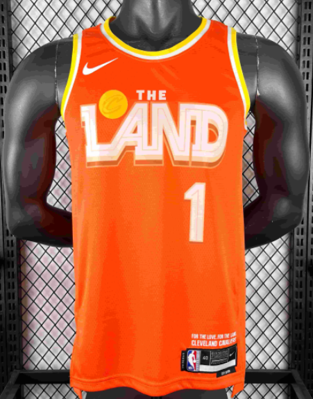 2026 Cleveland Cavaliers HARDEN #1 Orange City Edition Top Quality Hot Pressing NBA Jersey