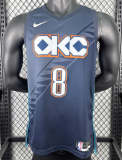 2026 OKC Thunder WILLIAMS #8 Gray City Edition Top Quality Hot Pressing NBA Jersey