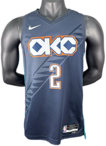 2026 OKC Thunder GILGEOUS-ALEXANDER #2 Gray City Edition Top Quality Hot Pressing NBA Jersey