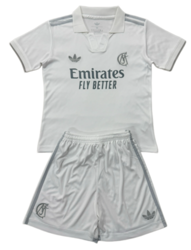 2026-27 Kids Real Madrid white 125th Anniversary Soccer Jersey