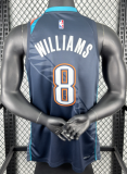 2026 OKC Thunder WILLIAMS #8 Gray City Edition Top Quality Hot Pressing NBA Jersey